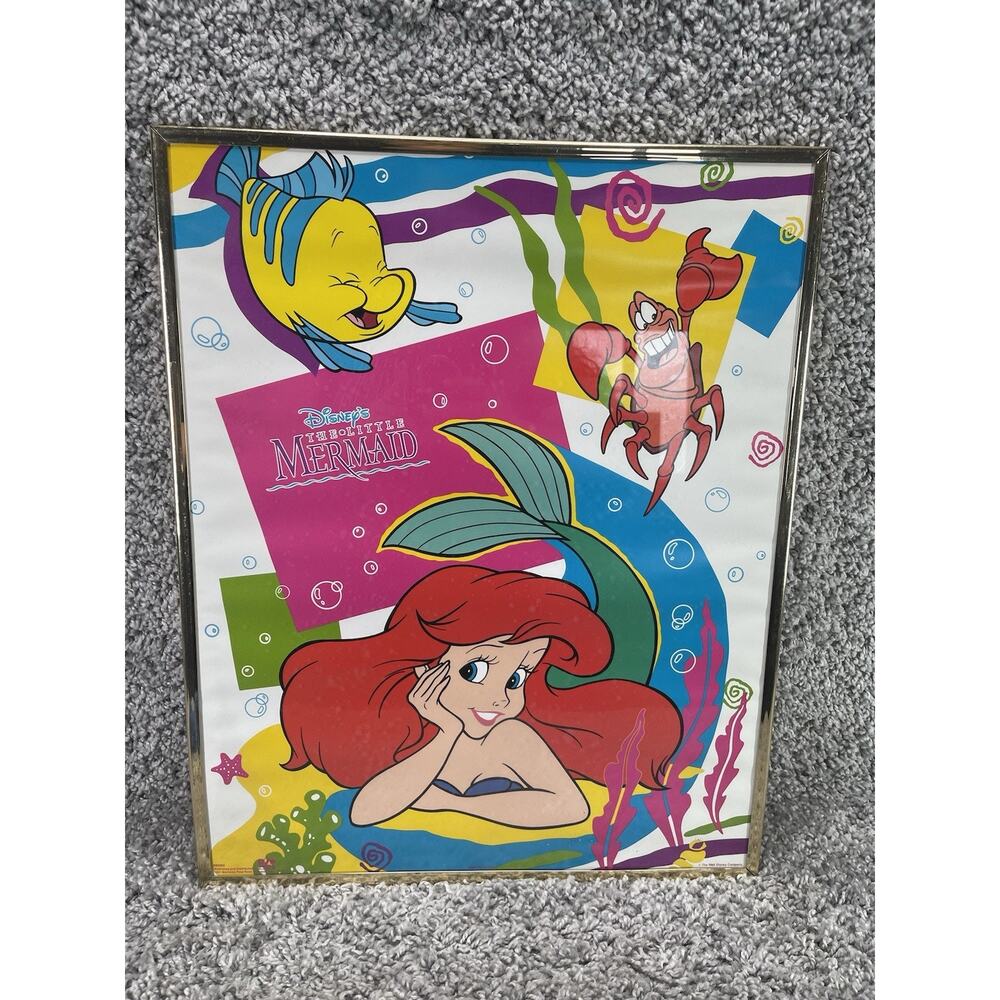 Little Mermaid Vintage The Walt Disney Company The Poster Frame Gold